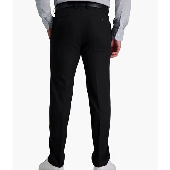 NWT Kenneth Cole Reaction Black “Sharkfin” Style Plain Front Slim Fit Pants/Slac - Picture 2 of 13